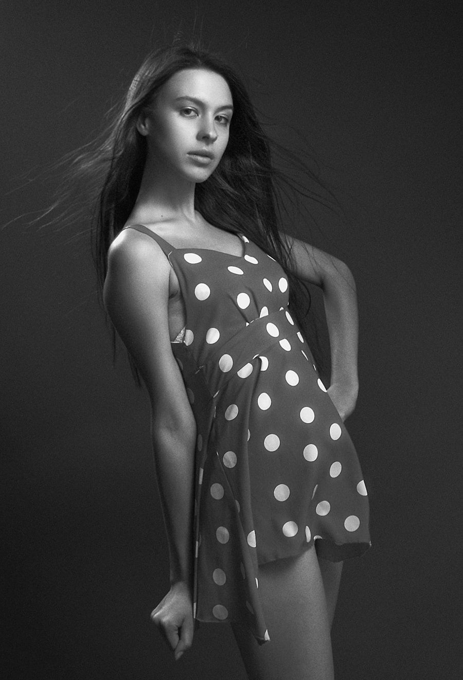 Photo polka dot dress